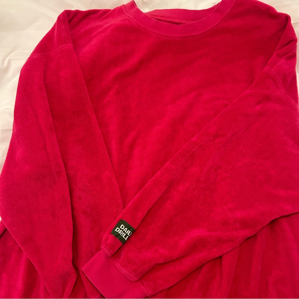 Daily Drills Hot Pink Terry Sweatshirt